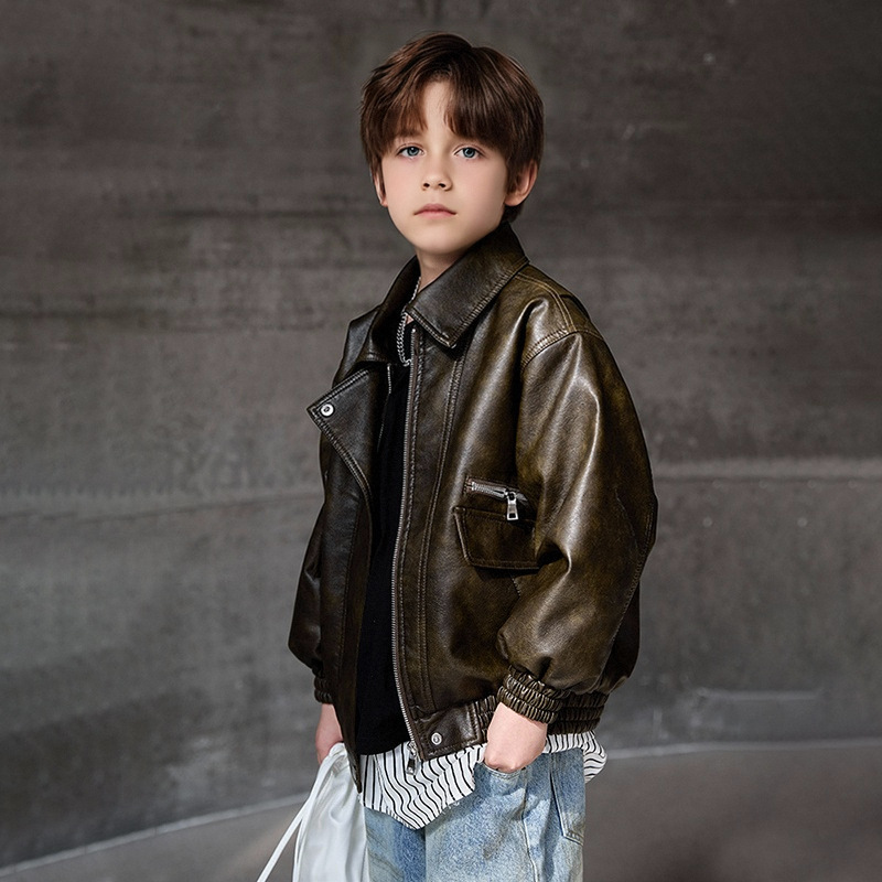 Streetwear Brand Designs - Boys Dark Green Waterproof Windproof Coat