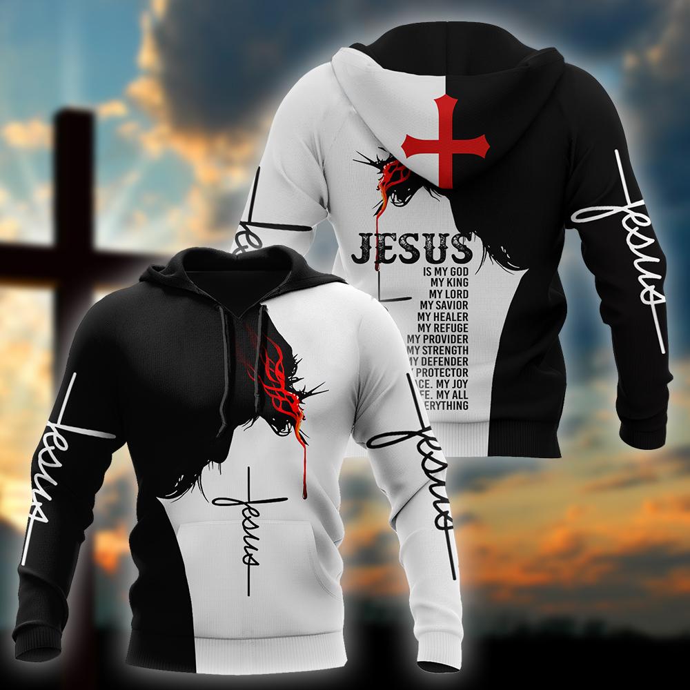 Streetwear Brand Tracksuit - Autumn Brand Hoodies Jesus Tattoo 3D