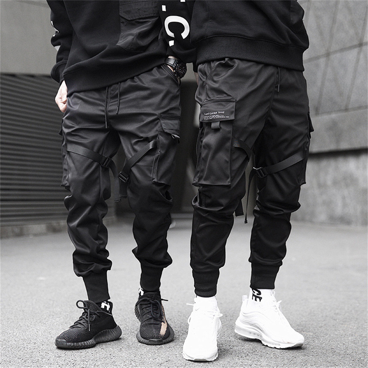 Black Hip Hop Cargo Pants Summ - Streetwear Brand Marketing review and price