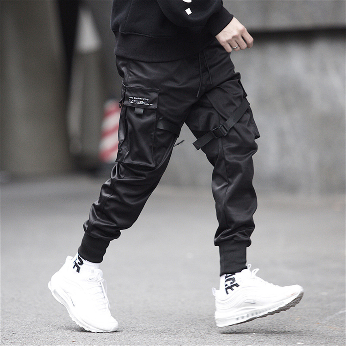 Black Hip Hop Cargo Pants Summ - Streetwear Brand Marketing review and price