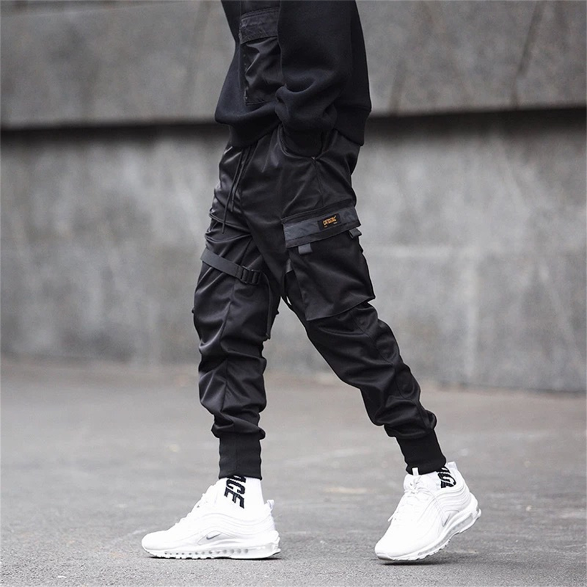 Black Hip Hop Cargo Pants Summ - Streetwear Brand Marketing review and price