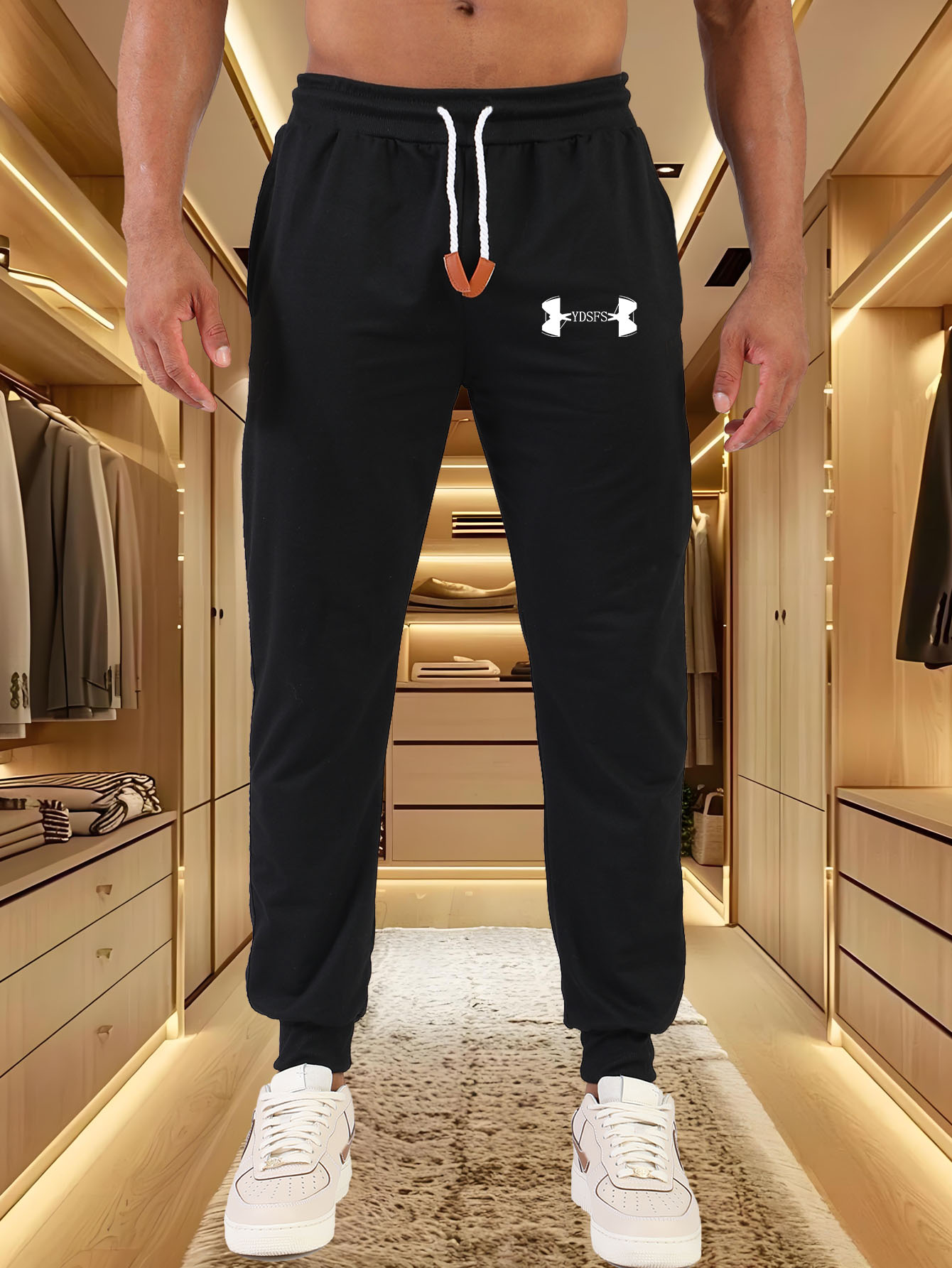 Men Jogger Pants Sport Brand L - Streetwear Brands Logo review and price